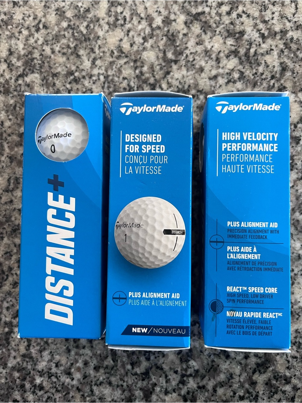 TaylorMade Blue Distance+ Golf Ball 3-Pack Boxes
